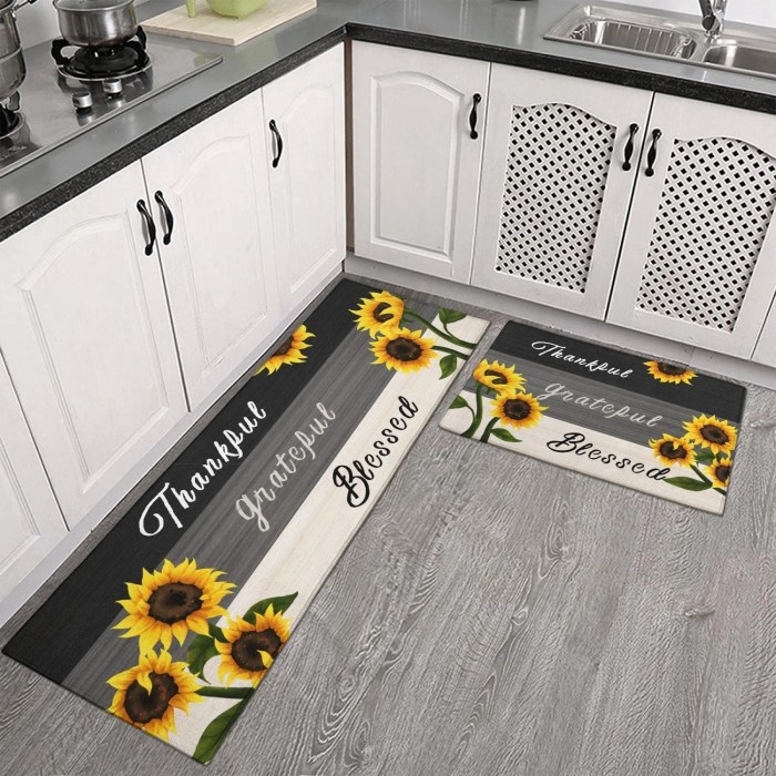 Sunflower kitchen decor set