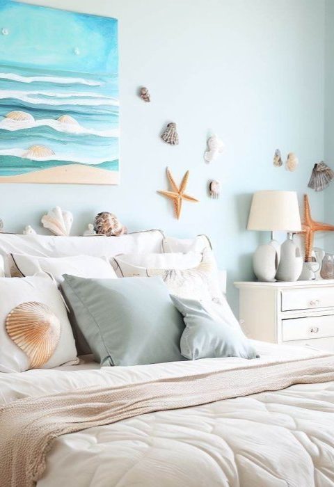 Beach bedroom decor