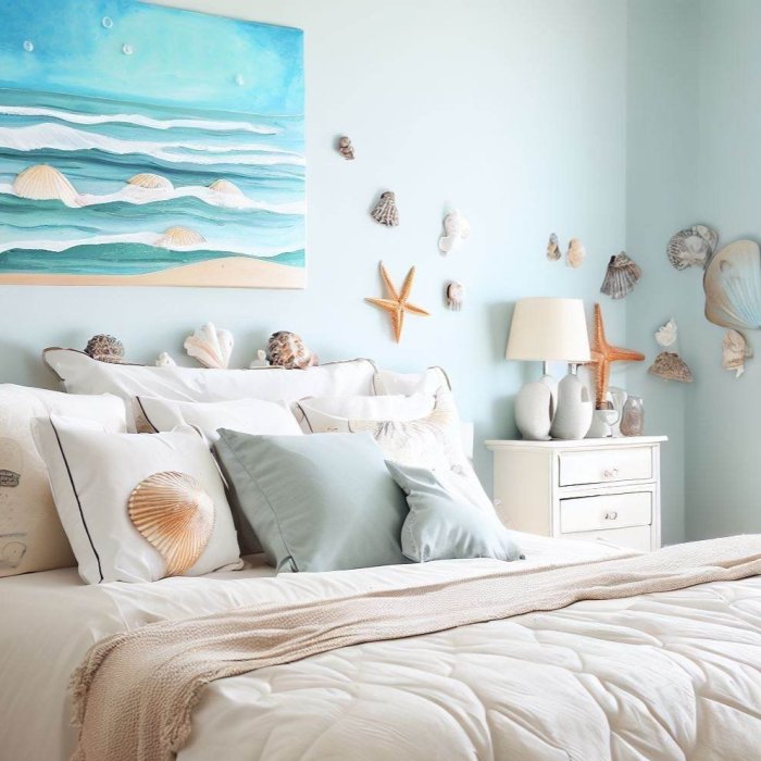 Beach bedroom decor