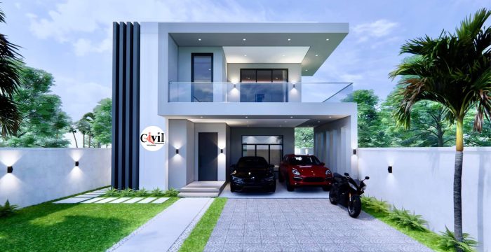 2 storey 4 bedroom house design