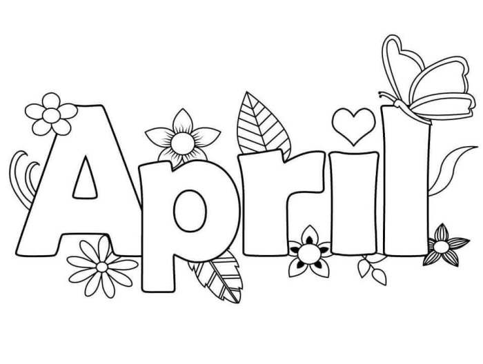 Coloring pages april