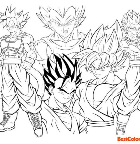 Coloring pages dragon ball