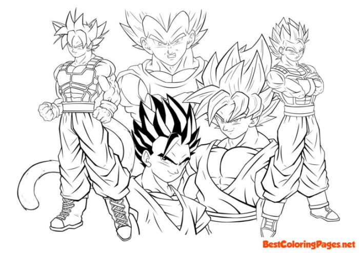 Coloring pages dragon ball