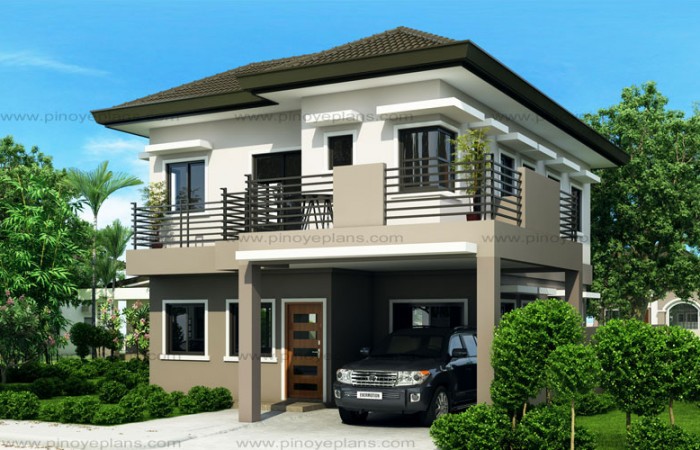 2 storey 4 bedroom house design