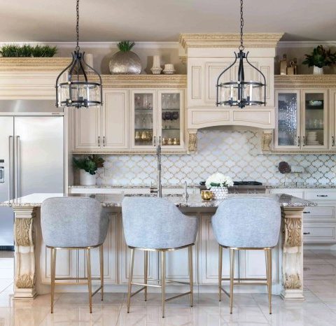 Kitchen above cabinet decor