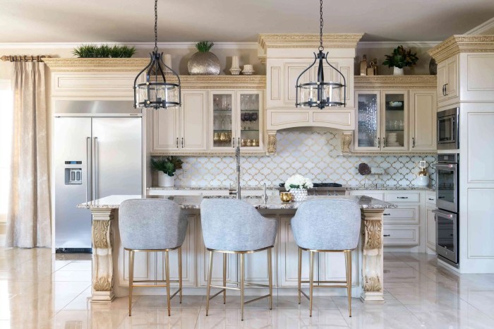 Kitchen above cabinet decor