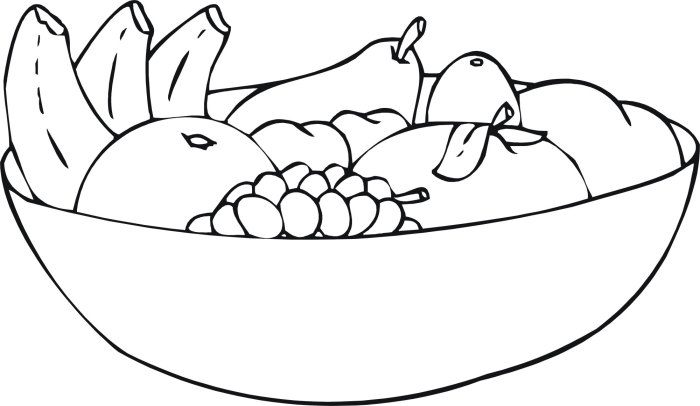 Coloring pages fruit