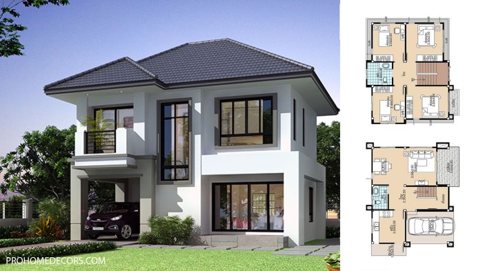 House single story plan four bedrooms bedroom floor two plans storey room family bathrooms modern living minimalist small layout square