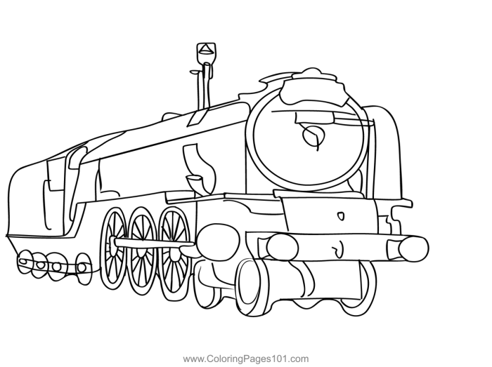 Coloring pages for trains