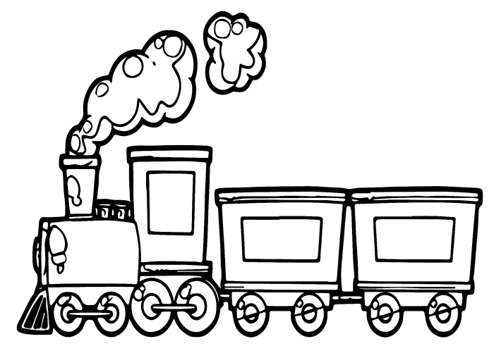 Coloring train steam pages trains engine locomotive printable railroad sheets kids drawing drawings old books bubakids colouring color activity outline