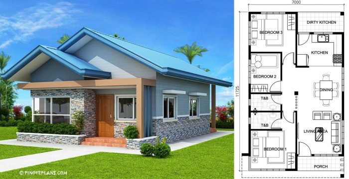 Bungalow house design plan