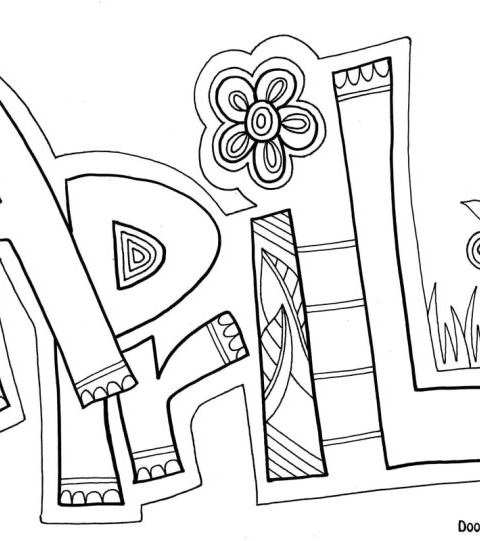 Coloring pages april