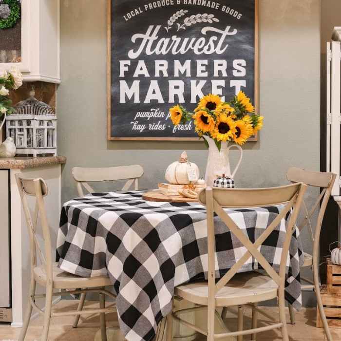 Buffalo plaid kitchen decor