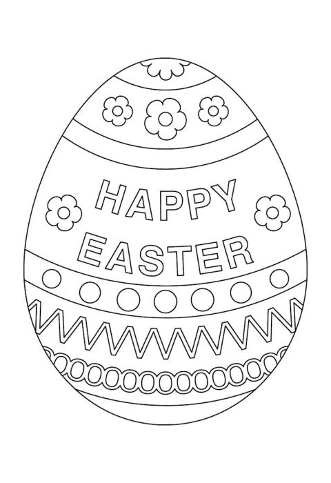 Coloring pages easter egg