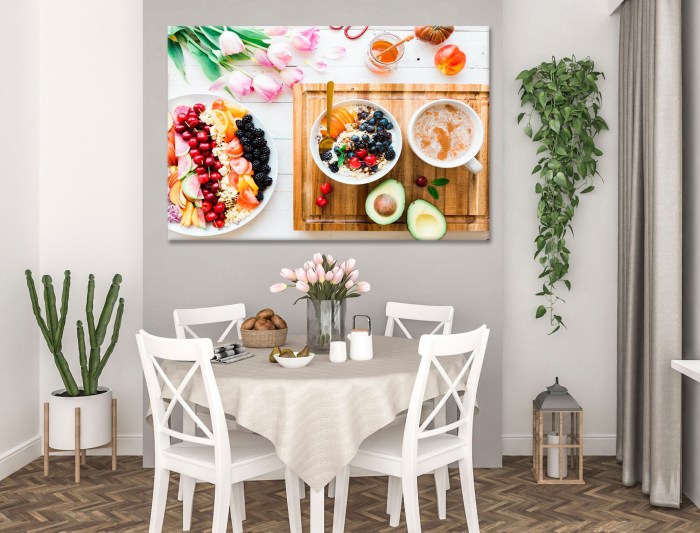 Canvas kitchen wall decor