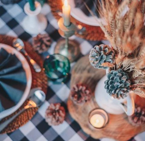 Buffalo plaid kitchen decor