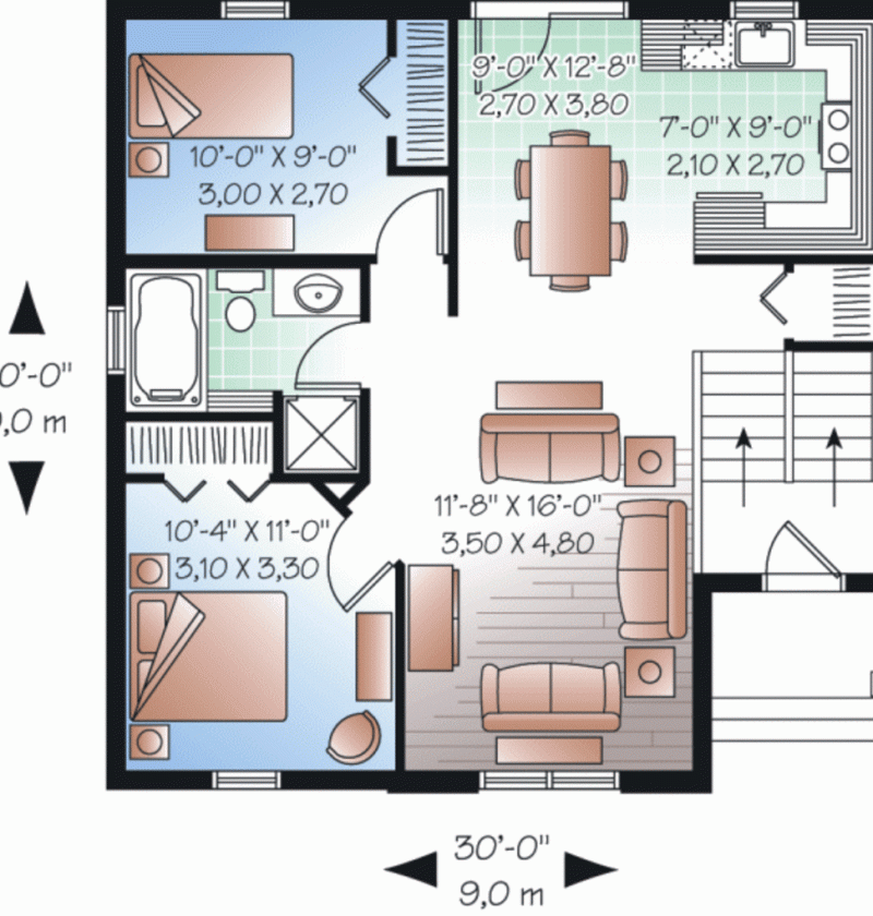 850 sq ft house design