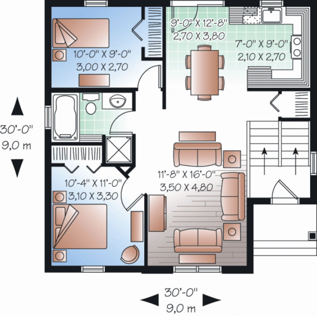 850 sq ft house design