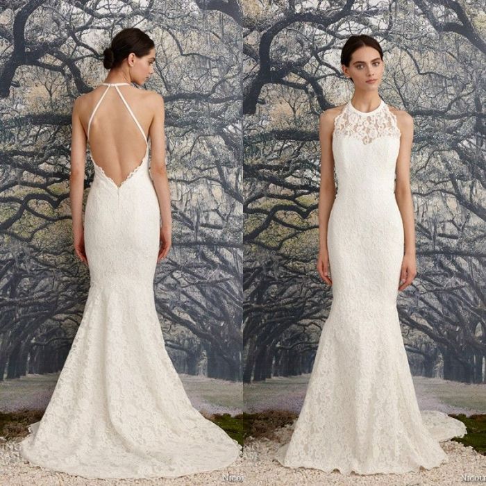 Wedding dress mermaid low back