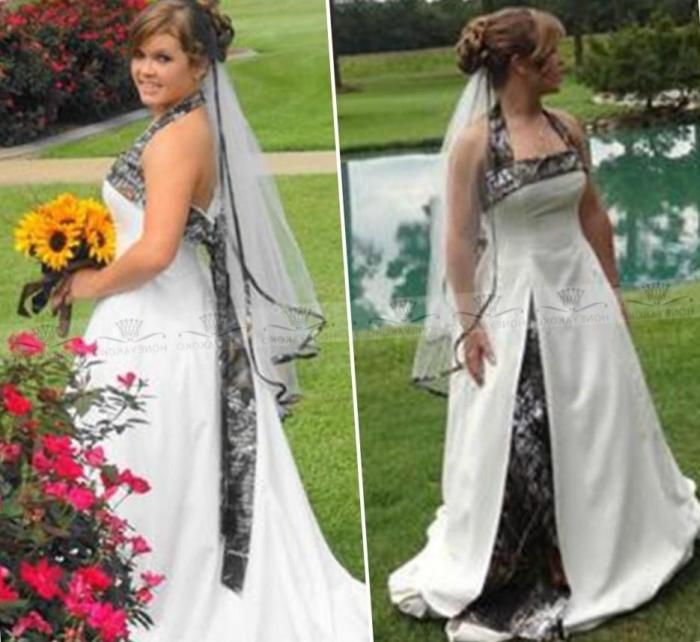 Camouflage wedding dresses plus size