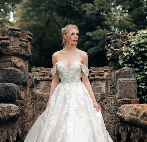 Diamond cinderella wedding dresses