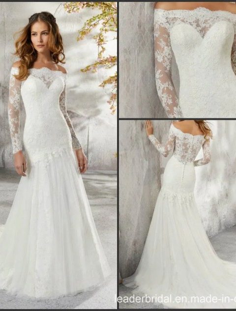 Women's wedding dress long sleeve