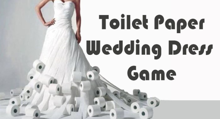 Wedding dress from toilet paper