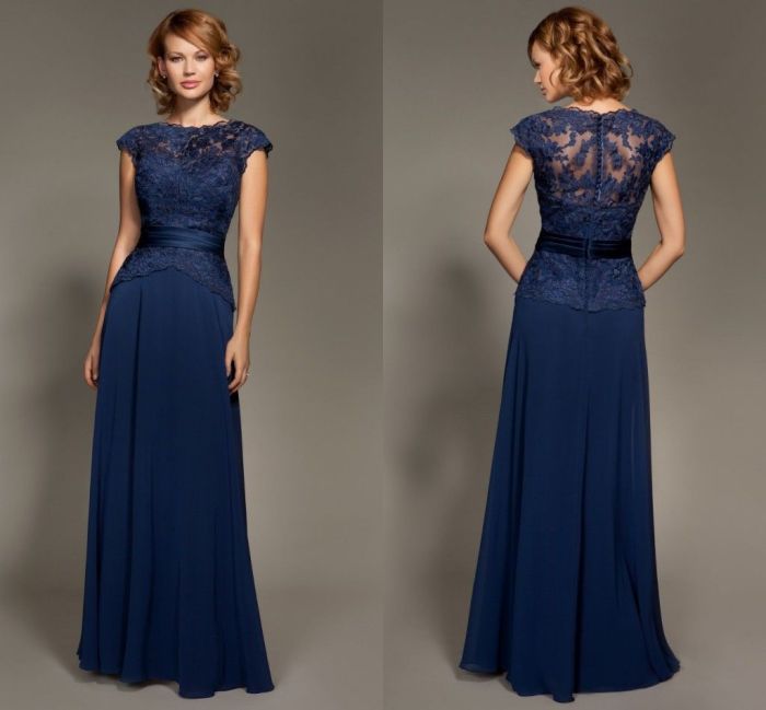 Blue lace dress for wedding