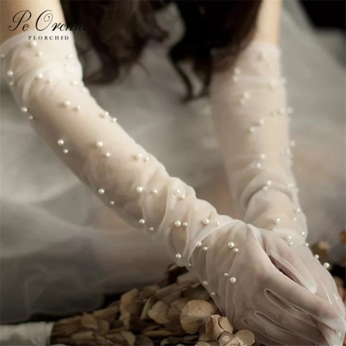 Wedding dress long gloves