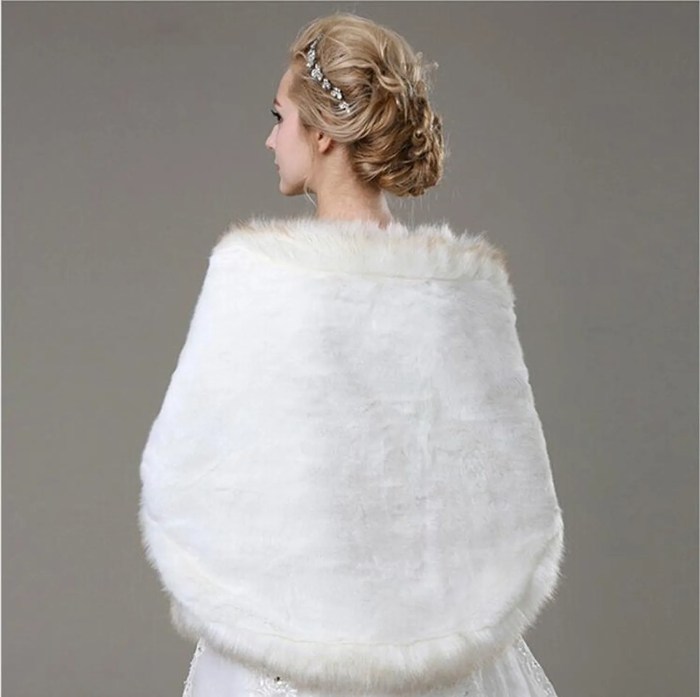 Wedding dress fur jacket