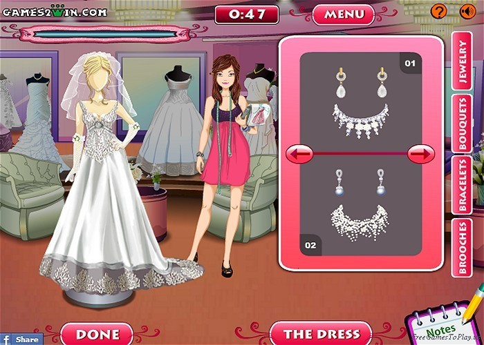 Wedding dress design game